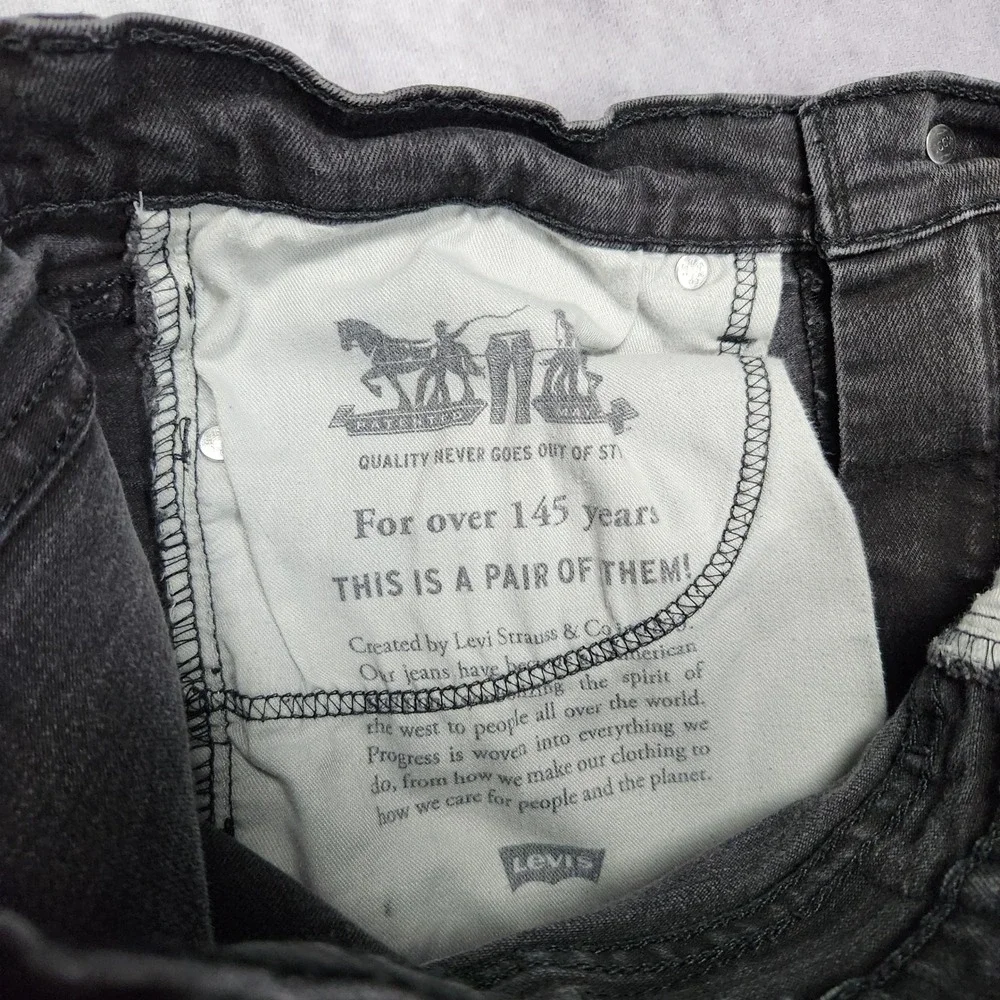 Levis 510 Skinny Fit Jeans Mens 32 to 34x30 Faded Black Denim‎ Pants